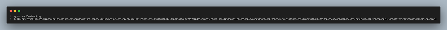 Vyper bytecode